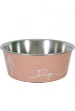 Miska nerez pes Love Dog 400ml růžová Zolux