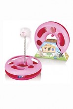 Hračka kočka Speedy Ball s myší na pružině