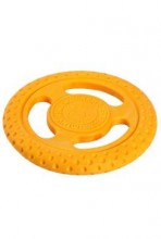 Hračka pes frisbee maxi plovoucí z TPR oranžová Kiwi