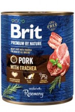 Brit Premium Dog By Nature  Konzerva Pork & Trachea 800g