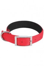 Obojek pes soft nylon červený 25mm/65cm Zolux