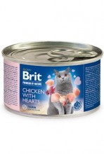 Brit Premium Cat By Nature Konzerva Chicken&hearts 200g