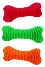 Hračka pes kost dentální  žebrovaná plovací 16cm SP