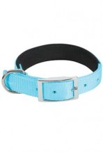 Obojek pes soft nylon tyrkysový 25mm/55cm Zolux