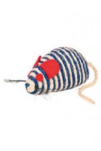Hračka kočka myš sisal s kuličkami 10cm