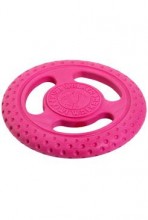 Hračka pes frisbee maxi plovoucí z TPR růžová Kiwi