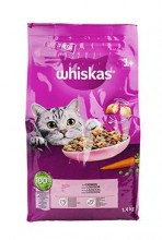 Whiskas Dry s lososem 1,4kg