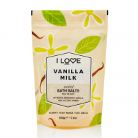 I LOVE Signature Sůl do koupele 500 g - vanilkové mléko