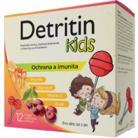 Detritin Kids Lízátka Na Imunitu Višeň 12ks