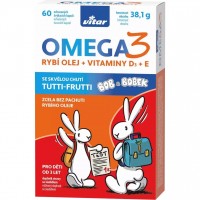 Vitar Kids Omega 3 a vitaminy D3 + E 60 kapslí