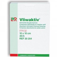 Krytí S Aktivním Uhlím A Stříbrem Vliwaktiv Ag 10x10cm,10ks