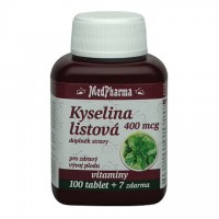 Medpharma Kyselina Listová 400mcg Tbl.107