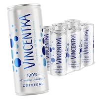 Vincentka Přírodní 250ml Plech Multipack 6ks