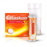 Celaskon červený pomeranč 500 mg 30 šumivých tablet