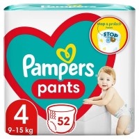 Pampers Pants velikost 4 plenkové kalhotky 9-15kg 52ks