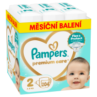 Pampers Premium Care 2 plenky 4-8 kg 204 kusů