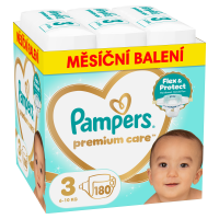 Pampers Premium Care 3 plenky 6-10 kg 180 kusů
