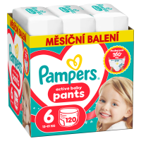 Pampers Active Baby Pants 6 plenkové kalhoty 13-19 kg 120 kusů