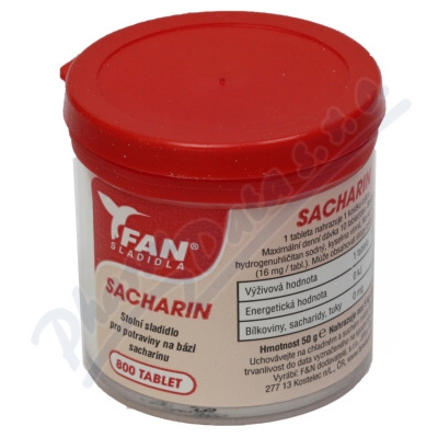 Fan Sladidlo Sacharin 50g/800 Tablet