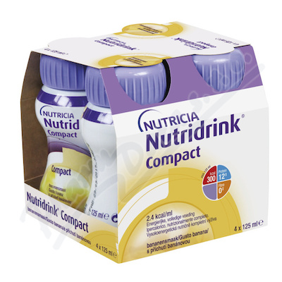 Nutridrink Compact S Příchutí Banánovou perorální roztok 4x125ml