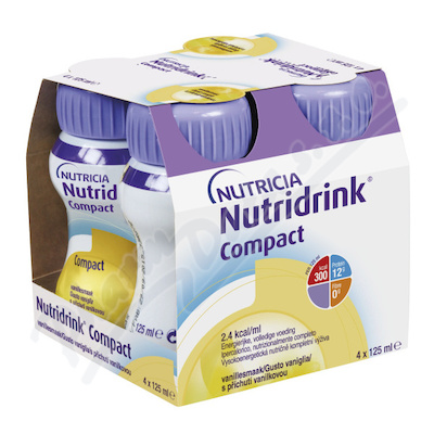 Nutridrink Compact S Příchutí Vanilkovou perorální roztok 4x125ml