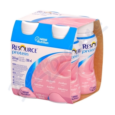 Resource Protein Jahodový 4x200 Ml perorální roztok 4x200ml