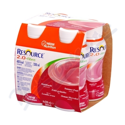 Resource 2.0 Fibre Příchuť Lesní Ovoce perorální roztok 4x200ml