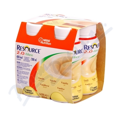 Resource 2.0 Fibre Vanilková Příchuť perorální roztok 4x200ml