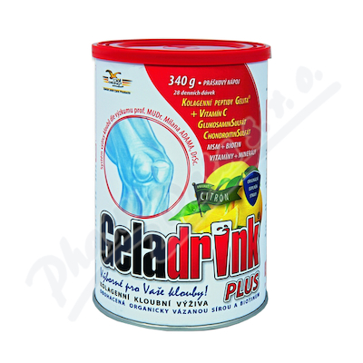 Geladrink Plus+ Práškový Nápoj Citrón 340g