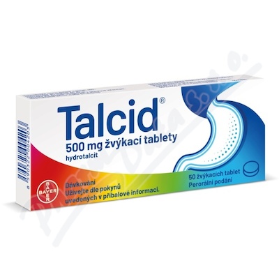 Talcid 500mg 50 žvýkacích tablet