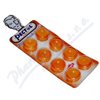 Pectol Pomerančový Drops S Vit.c Blistr 8ks