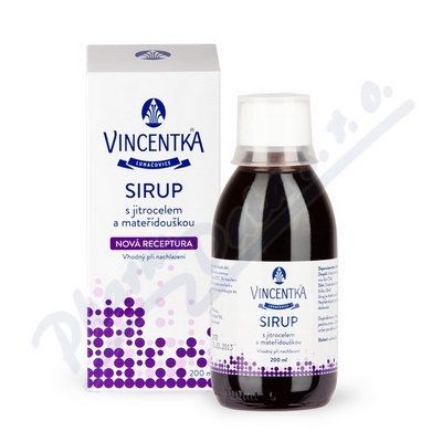 Vincentka Sirup S Jitrocelem A Mateřídouškou 200ml