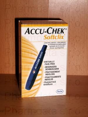Autolanceta Accu-chek Softclix odběrové pero pro bezbolestný vpich,nastavení hlou