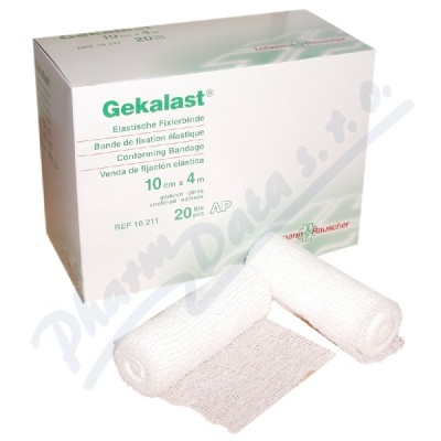 Obinadlo Elastické Fixační Gekalast 10cmx4m,tkaný okraj,20ks