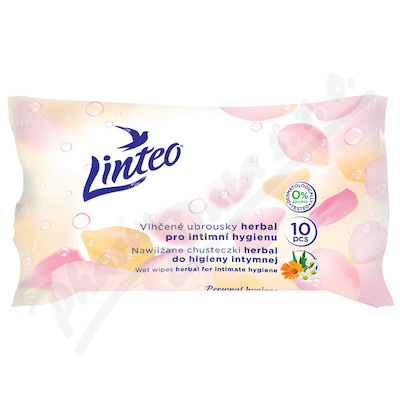 Linteo Vlhčené Ubrousky Intimní Herbal 10ks