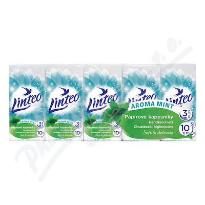 Papírové Kapes.linteo Vůně Máty 3vrstvé Bílé 10x10