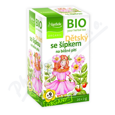 Apotheke Bio Dětský čaj Se šípkem Běžné Pití 20x2g