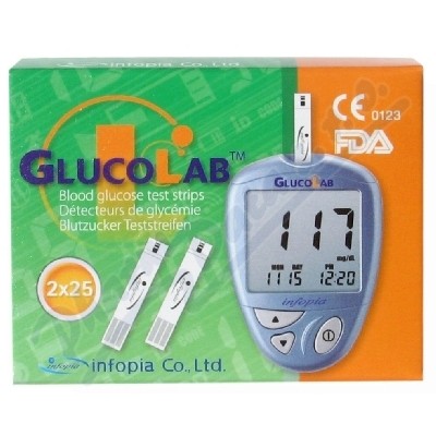 Glucolab Auto-coding testovací proužky diagnostické pro glukometr gluco
