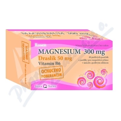 Rosen Magnesium 300mg Perlivé Pastilky 20ks