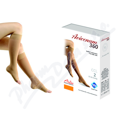 Avicenum Phlebo 360 Punčochy Lýtkové otevřená špice, ii. kt, vel. s minus - xxl plus no