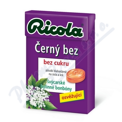 Ricola černý Bez Bez Cukru 40g