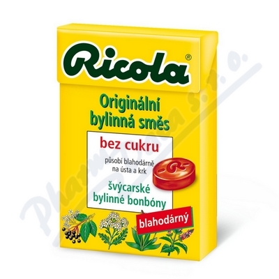 Ricola Bylinný Originál Bez Cukru 40g