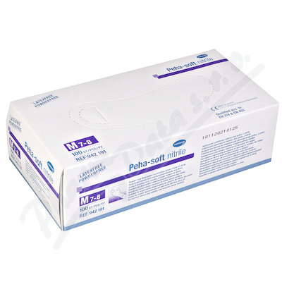 Rukavice Vyš.peha-soft Nitrile B.pudru Nes.m 100ks