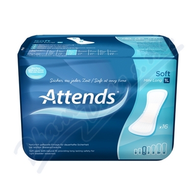 Vložky Absorpční Attends Soft Mini Long 1 299ml,samostatně balené,16ks