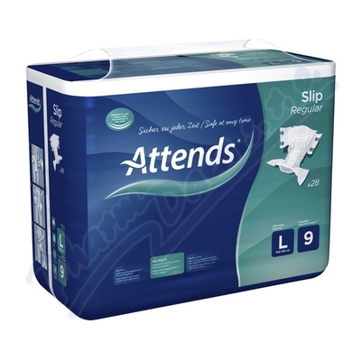 Kalhotky Absorpční Attends Slip Regular 9 Large boky 110-150cm,prodyšné,2899ml,28ks