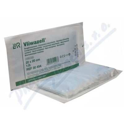 Vliwazell - Sterilní Komprese, 20 Cm X 20 Cm kombinovaná savá