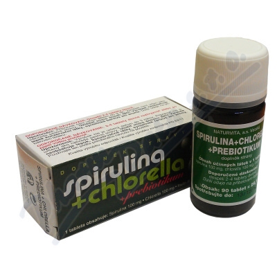 Naturvita Spirulina+chlorella+prebiotikum Tbl.90