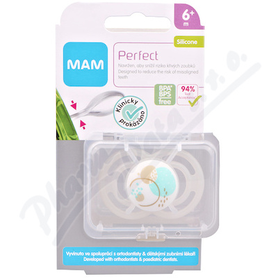 Mam Dudlík Perfect 6+měsíců Silikon 1ks