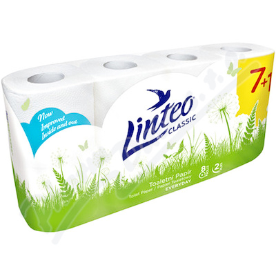Linteo Toaletní Papír Classic 2vrstvý Bílý 8rolí