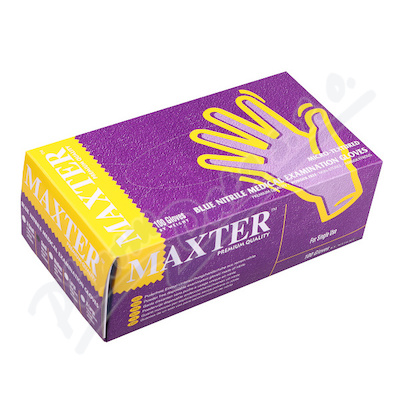 Rukavice Nitrilové Maxter Bezpudrové Vel.s 100ks
